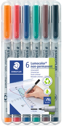 Viltstift Staedtler 315 M non-permanent assorti pk/6