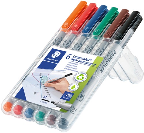 Viltstift Staedtler 315 M non-permanent assorti pk/6-2