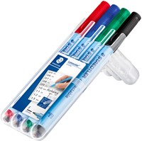 Viltstift Staedtler 305 F OHP Lumo correctable assorti pk/4-2