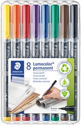 Viltstift Staedtler 313 S permanent assorti pk/8
