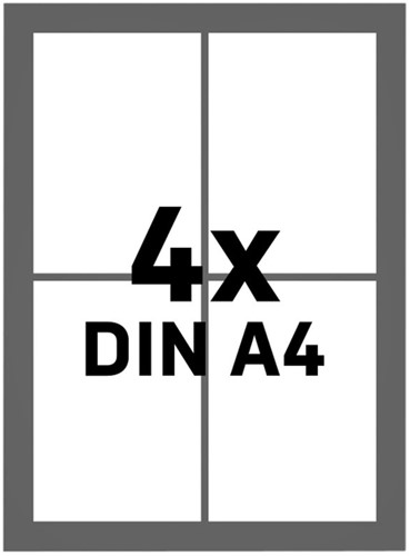 Vitrinekast Nobo draaideur voor binnen 4x A4 magnetisch-2