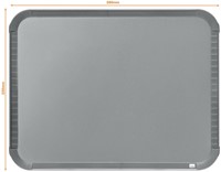 Viltstiftbord Nobo slimline  22x28cm zilver gelakt-2