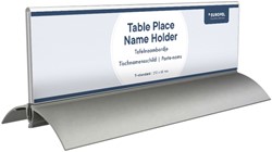 Tafelnaambord Europel 61x210mm acryl aluminium