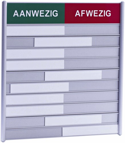 Aan-/afwezigheidsbord 10 namen Posta