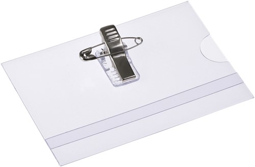 Badge 60x90mm Europel met clip en speld