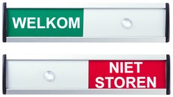 Schuifbord 125x30mm welkom/niet storen