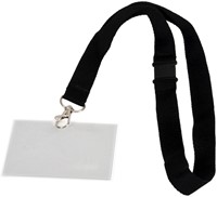 Badge 90x60mm Europel pashouder met koord 
