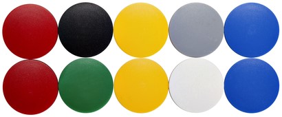 Magneet Maul Solid 38x15.5mm assorti pk/10
