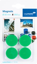 Magneet Legamaster 30mm 850gr groen pk/4