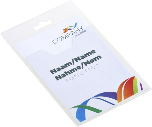 Badge 60x90mm Europel open pashouder