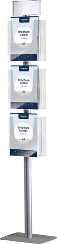 Folderstandaard Europel vloerstandaard 6xA4 aluminium