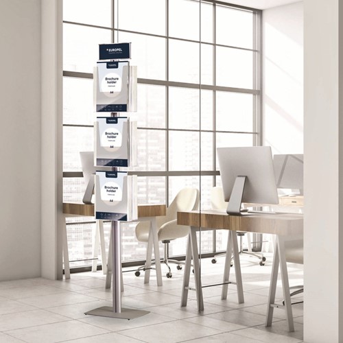 Folderstandaard Europel vloerstandaard 6xA4 aluminium-2