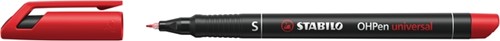 Viltstift STABILO OHpen permanent 841/40 rond 0.4mm rood