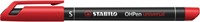 Viltstift STABILO OHpen permanent 841/40 rond 0.4mm rood-2