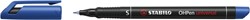 Viltstift STABILO OHpen permanent 841/41 rond 0.4mm blauw