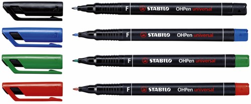 Viltstift STABILO OHpen permanent 842/41 rond 0.7mm blauw-2