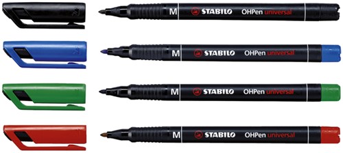 Viltstift STABILO OHpen permanent 843/41 rond 1mm blauw-3