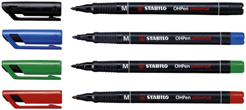 Viltstift STABILO OHpen permanent 843/46 rond 1mm zwart-2