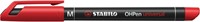 Viltstift STABILO OHpen permanent 843/40 rond 1mm rood-5
