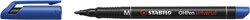 Viltstift STABILO OHpen permanent 843/41 rond 1mm blauw