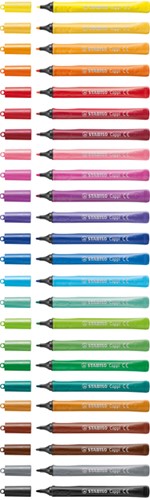 Viltstift STABILO Cappi 168 assorti pk/24-2