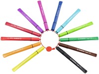 Viltstift STABILO Cappi 168 assorti pk/24-1