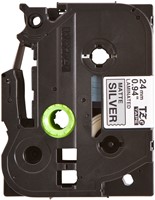 Brothertape TZE-M951 24mm zwart op mat zilver -2