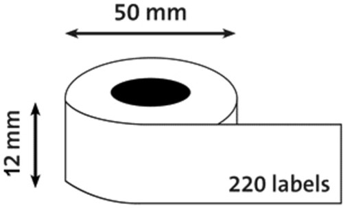 Etiket Dymo  12x50mm hangmap rol/220 99017