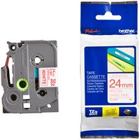 Brothertape TZE-252 24mm rood op wit-3