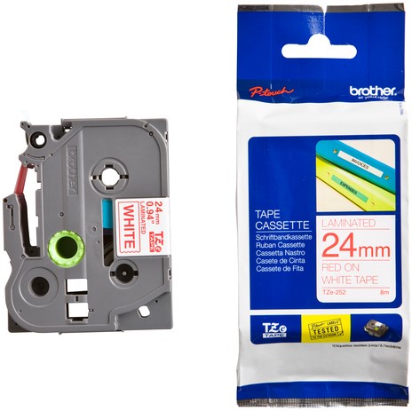 Brothertape TZE-252 24mm rood op wit-3