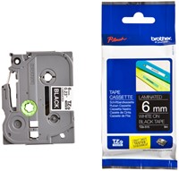 Brothertape TZE-315  6mm wit op zwart-3