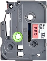 Labeltape Brother P-touch TZe-421 standaard 9mm zwart op rood-1