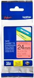 Brothertape TZE-451 24mm zwart op rood