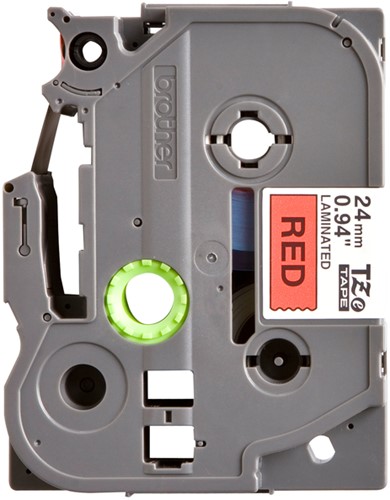 Brothertape TZE-451 24mm zwart op rood-2