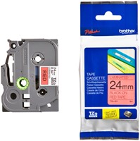 Brothertape TZE-451 24mm zwart op rood-3