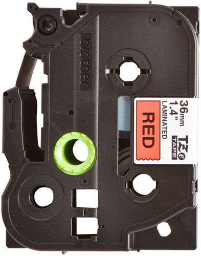 Brothertape TZE-461 36mm zwart op rood-2