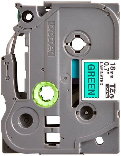 Brothertape TZE-741 18mm zwart op groen-2