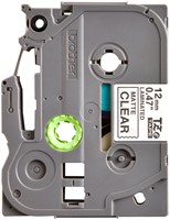 Brothertape TZE-M31 12mm zwart op mat transparant-2