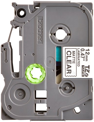 Brothertape TZE-M31 12mm zwart op mat transparant-2