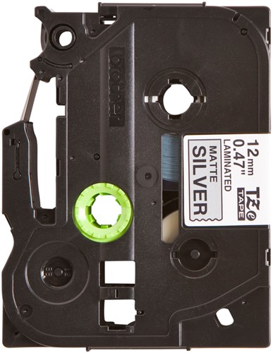 Brothertape TZE-M931 12mm zwart op mat zilver-2