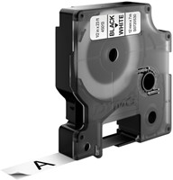 Dymotape D1 12mm zwart op wit 45013-6