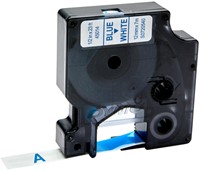 Dymotape D1 12mm blauw op wit 45014-4