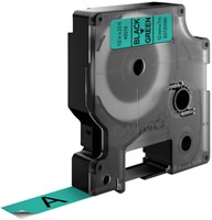 Dymotape D1 12mm zwart op groen 45019-3