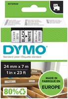 Dymotape D1 24mm zwart op wit 53713