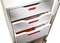 Dymotape D1 19mm zwart op rood 45807-4