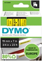 Dymotape D1 19mm zwart op geel 45808