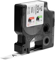 Dymotape Rhino Vinyl 12mm zwart op wit 18444-2