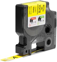 Dymotape Rhino Flexibel nylon 12mm zwart op geel 18490-2