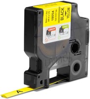 Dymotape Rhino Krimpkous  9mm zwart op geel 18054-2