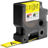 Dymotape Rhino Krimpkous 19mm zwart op geel 18058-2